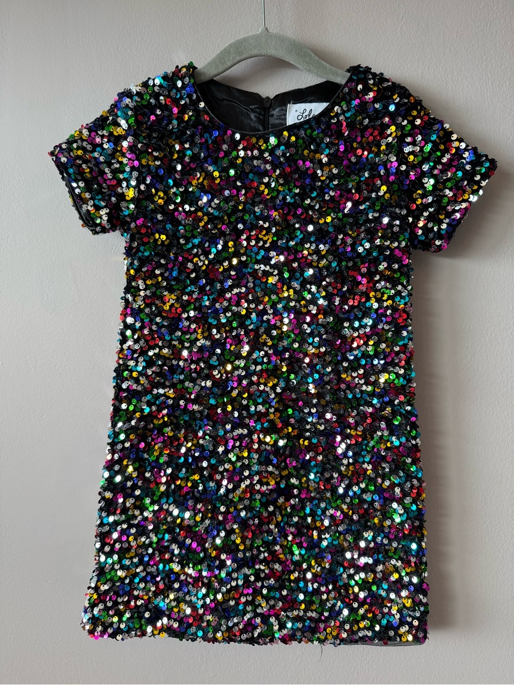 Lola + the Boys Girls Shimmer Stardust Sequin Dress Festive Party Size 4 Years